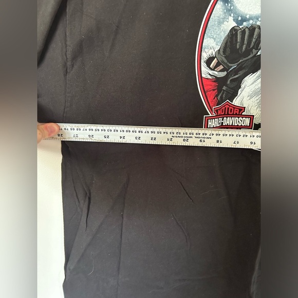 Santa Skull Rocky’s Harley Davidson Tshirt - Picture 3 of 7